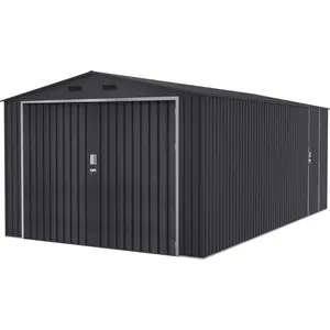 Garage métal Tonsberg 18m2 - Garantia 15 ans - 602x300x232cm. Intérieu... pas cher