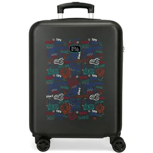 Valise enfant - Roll Road - Valise cabine garçon "Next Level" - 55 x 38 x 20 cm - Noir pas cher