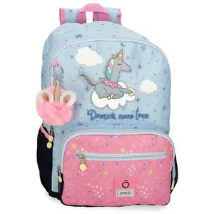 Enso Dreams come true Cartable Scolaire Double Compartiment Multicolore 32x44x17 cms Polyester pas cher