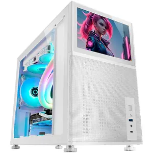 Comparateur de prix : Mars Gaming MC-LCD Mini Tower Noir, Blanc