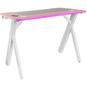 Comparateur de prix : Bureau Gamer - MARS GAMING - MGD100 RGB - Rose-Blanc