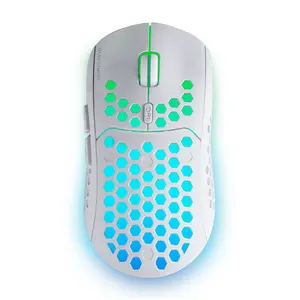 Comparateur de prix : Souris Gaming Sans Fil MMW3 Blanc RGB Flow Ultralégère 79g 3200DPI
