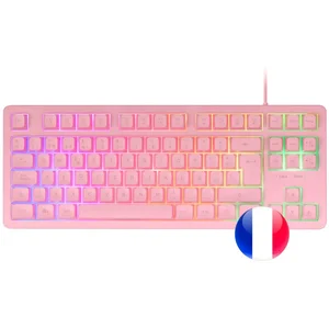 Comparateur de prix : MARS GAMING Clavier TKL H-Mech FRGB MK023, Anti-ghosting Rose Langue Français