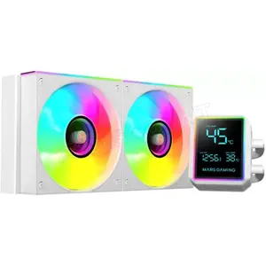 mars-gaming Mars Gaming MLLCDPRO240W, Refroidissement liquide CPU, Blanc pas cher
