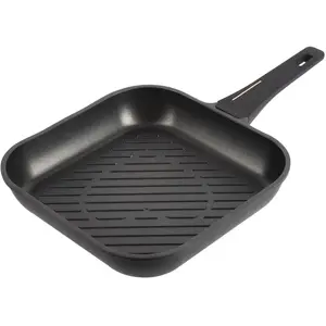Bergner - Poêle grill antiadhésif noires - D. 28x28 OS pas cher