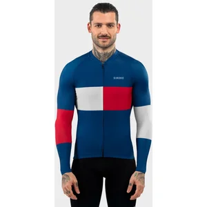Comparateur de prix : Homme Cyclisme maillot vélo manches longues M2 Vezzana Siroko Bleu M