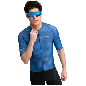 Siroko Maillot velo manches courtes homme cyclisme m2 nitro bleu pas cher