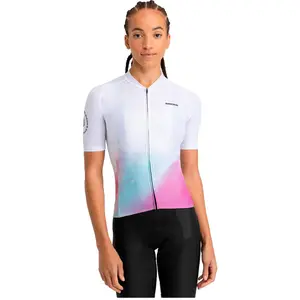 Siroko Maillot velo manches courtes femme cyclisme m2 venturi blanc pas cher