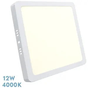 Comparateur de prix : FABRILAMP Downlight Surface Carrée Sélénite 12w 4000k Blanc 1080 Lm 2,8x17x17 Cm