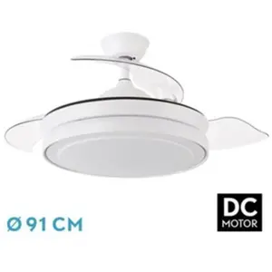 Fabrilamp Esparta DC Ventilateur de Plafond 3 Pales, Contrôle et Minut...