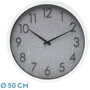 Horloge de Mur higueron White Grey 50x50x2 cm Mouvement continu - FabrilampVendu parrakuten