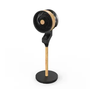 FABRILAMP Ventilateur sur pied réglable > avec télécommande et minuterie (moteur AC 50 W, 3 vitesses), noir