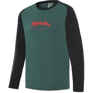 Maillot Spiuk All Terrain manche longue vert foncé noir - L pas cher
