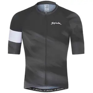Maillot Spiuk Top Ten manche courte gris foncé noir - S