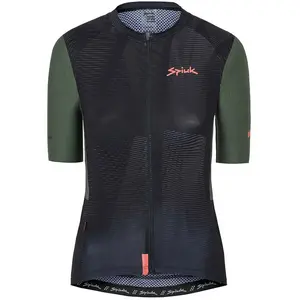 Maillot Spiuk Summum Searcher manche courte noir vert femme - L pas cher