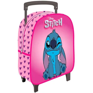 Petit trolley rose maternelle lilo et stitch disney 31cm cartable à  roulettes