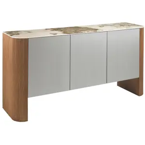 Comparateur de prix : ANGEL CERDA Buffet En Bois Argenté, Noyer Et Plateau En Marbre De Porcelaine