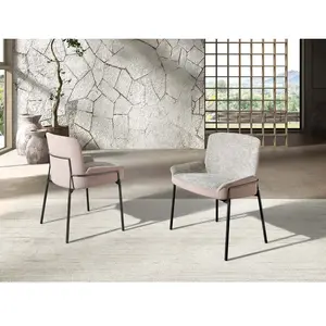 Comparateur de prix : Chaise en tissu gris et velours marron