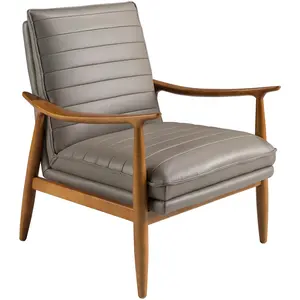 Comparateur de prix : Angel Cerda Fauteuil en cuir gris foncé
