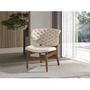 Comparateur de prix : Fauteuil Élégant en Similicuir Sable et Noyer