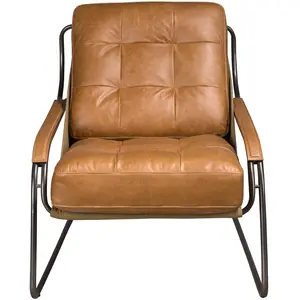 Comparateur de prix : Fauteuil en cuir marron