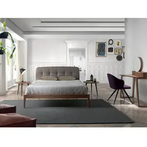 Comparateur de prix : Angel Cerda Lit tufté en tissu gris 160x200
