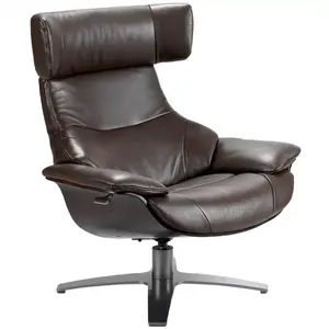 Comparateur de prix : Angel Cerda Fauteuil pivotant relax en cuir brun