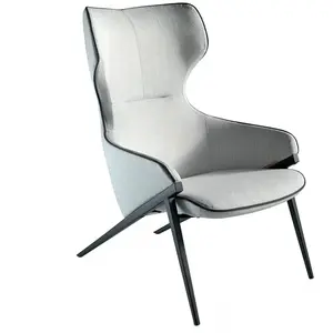 Comparateur de prix : Angel Cerda Fauteuil tissu gris et pieds acier noir