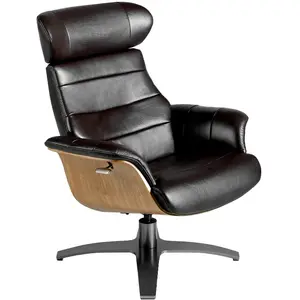 Angel Cerda Fauteuil relax pivotant en cuir