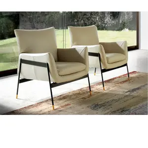Comparateur de prix : Angel Cerda Fauteuil en cuir et pieds en acier noir 5042C, 67 x 75 x 87 cm. -