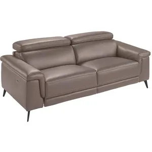 Comparateur de prix : Canapé 3 places en cuir de vachette 6105C, 215 x 103 x 99 cm. -