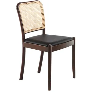 Comparateur de prix : AC ANGEL CERDÁ Chaise en simili cuir et rotin 4094C, 48 x 50 x 84 cm. -