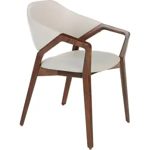 Comparateur de prix : AC ANGEL CERDÁ Chaise en simili cuir et bois noyer 4068C, 57 x 58 x 80 cm. -