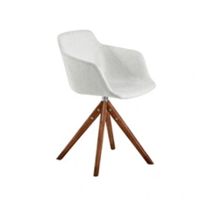 Comparateur de prix : AC ANGEL CERDÁ Chaise pivotante en tissu et bois noyer 4059C, 58 x 54 x 81 cm. -