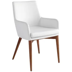 Comparateur de prix : AC ANGEL CERDÁ Chaise en simili cuir et bois noyer 4006C, 57 x 64 x 88 cm. -