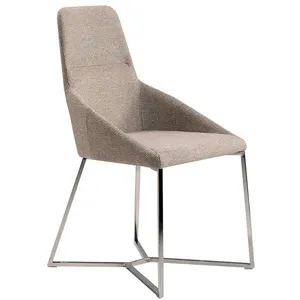 Comparateur de prix : AC ANGEL CERDÁ Chaise en tissu et pieds en acier chromé 4008C, 50 x 61 x 91 cm. -