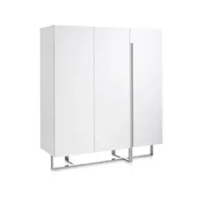 Comparateur de prix : Angel Cerda Buffet blanc et acier chromé 3053C, 120 x 42 x 135 cm. -