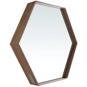 Comparateur de prix : Angel Cerda Miroir avec cadre en bois de noyer 3039C, 46 x 40 x 6 cm. -