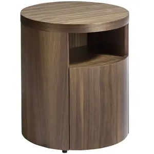 Angel Cerda Table de chevet ronde effet bois noyerVendu parcarrefour