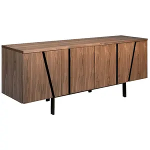 Angel Cerda - Buffet 4 portes noyer noir - 191x50x74 cm T.U