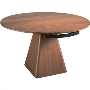 Table à manger extensible 1081C, Ø140 x 80 x 75 cm. / Ø140 x 75 cm. -