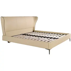 Comparateur de prix : AC ANGEL CERDÁ Lit en simili cuir crème 7157C, 220 x 217 x 110