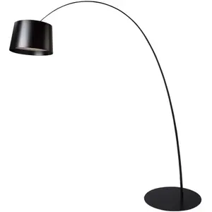 Lampe à pied en acier inoxydable noir 8064C, 195 x 60 x 214 cm. -