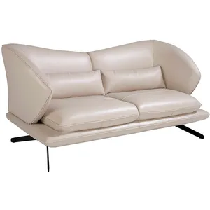 Comparateur de prix : Angel Cerda Canapé 2 places en cuir et coussins 6145C, 175 x 90 x 85 cm. -