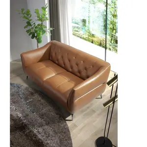 Comparateur de prix : Angel Cerda Canapé 2 places en cuir avec capitonné 6168C, 171 x 95 x 77 cm. -