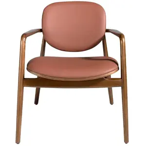 Comparateur de prix : Fauteuil en similicuir et pieds en frêne 4118C, 65 x 64 x 75 cm. -