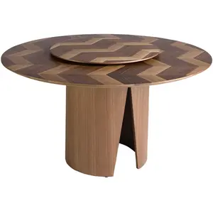 Comparateur de prix : Angel Cerda Table à manger ronde noyer