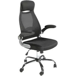 Comparateur de prix : Angel Cerda - Fauteuil de bureau pivotant noir/acier - 12x66x62 cm OS