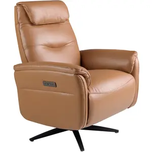 Comparateur de prix : Angel Cerda Fauteuil pivotant en cuir marron 5115C, 78 x 96/158 x 105
