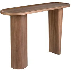 Comparateur de prix : Console ovale en noyer demi-point